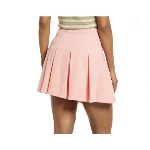 BP. Pleated Tennis Mini Skirt XSMALL Pink Pudding - Picture 6 of 11